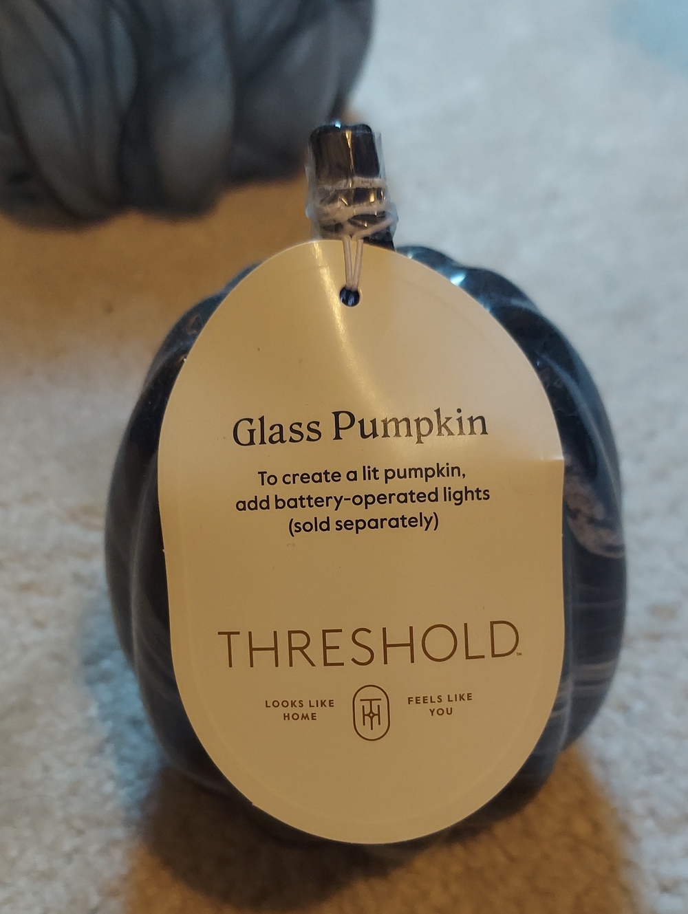 Threshold Glossy Navy Glass Pumpkin